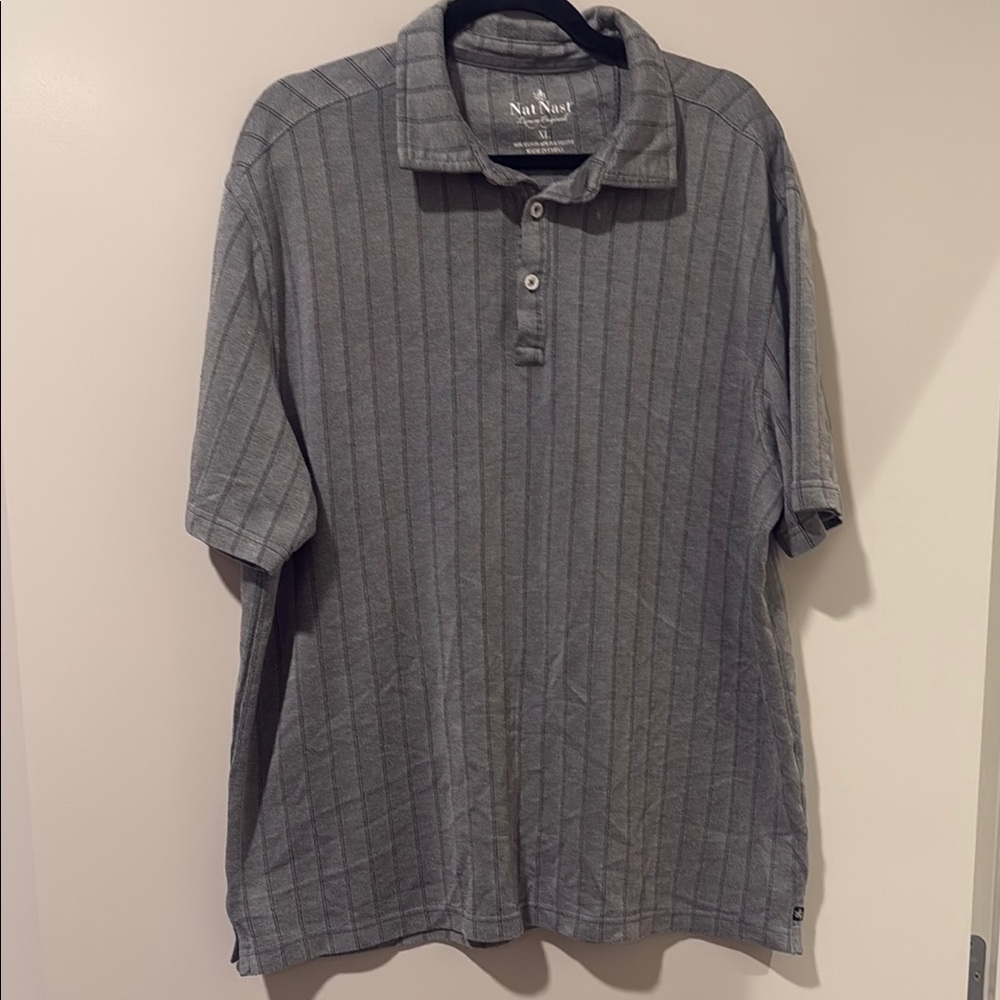 Nat Nast Men's Gray Polo Shirt